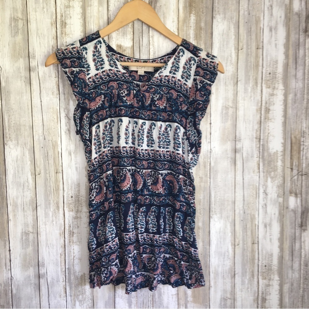 Loft Mixed Print Blouse